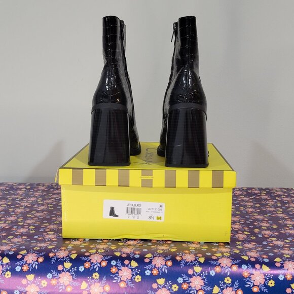 CIRCUS NY by SAM EDELMAN  CROC EMBOSSED ANKLE BOOTS NWOT - Picture 4 of 14